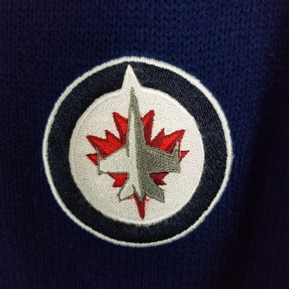 NHL JETS | knit full zip embroidered logo sweater - Picture 3 of 7